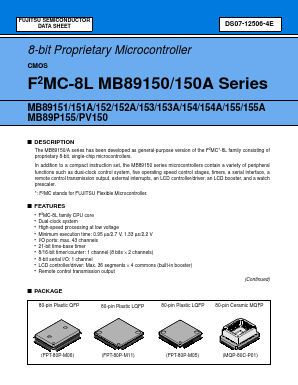 MB89154PF Datasheet PDF Fujitsu