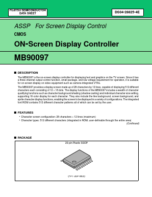 MB90097-PFV Datasheet PDF Fujitsu