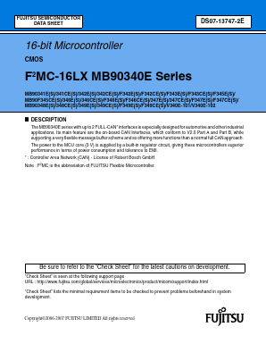 MB90341CE Datasheet PDF Fujitsu