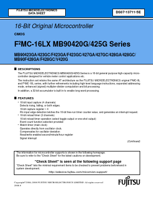 MB90F428GC Datasheet PDF Fujitsu