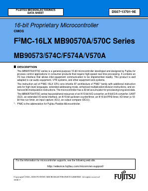 MB90574C Datasheet PDF Fujitsu