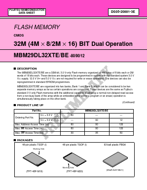 MBM29DL321BE-12TR Datasheet PDF Fujitsu