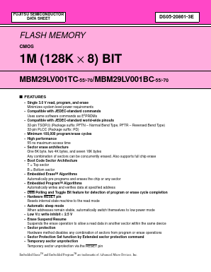 MBM29LV001TC Datasheet PDF Fujitsu