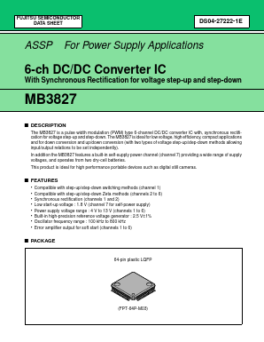 MB3827 Datasheet PDF Fujitsu