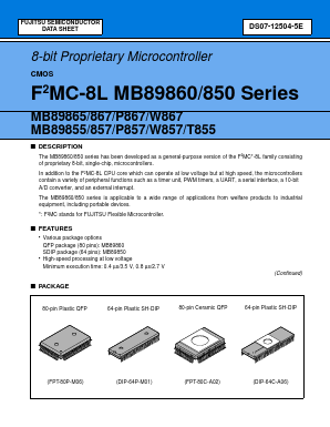 MB89T855 Datasheet PDF Fujitsu