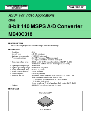 MB40C318PFV Datasheet PDF Fujitsu