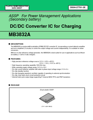 MB3832APFV Datasheet PDF Fujitsu