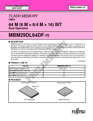 MBM29DL64DF70TN Datasheet PDF Fujitsu