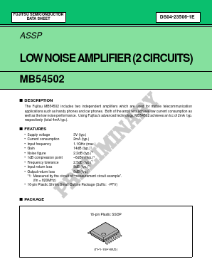 MB54502 Datasheet PDF Fujitsu
