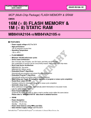 MB84VA2104 Datasheet PDF Fujitsu