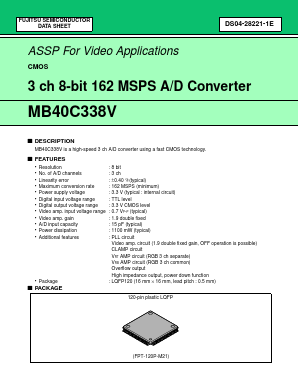 MB40C338VPFV Datasheet PDF Fujitsu