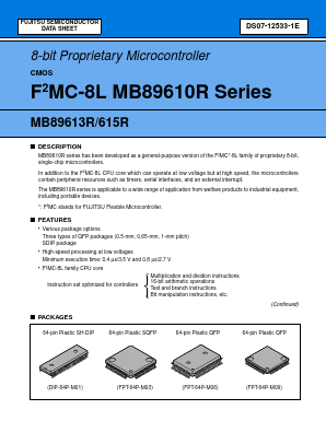 MB89610R Datasheet PDF Fujitsu