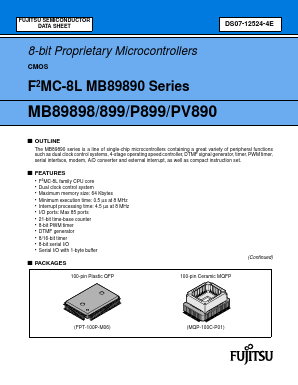 MB89899 Datasheet PDF Fujitsu