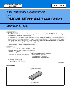 MB89143AP Datasheet PDF Fujitsu