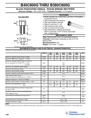 B250C800G Datasheet PDF General Semiconductor