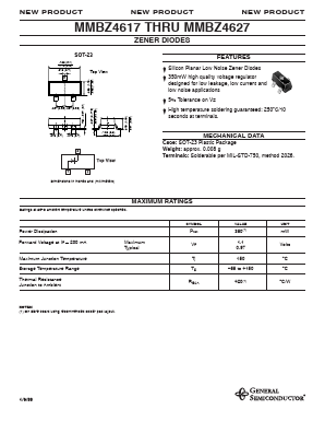 MMBZ4617 Datasheet PDF General Semiconductor