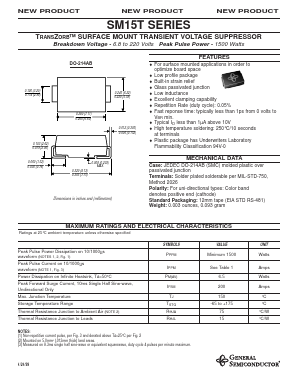 SM15T22A Datasheet PDF General Semiconductor