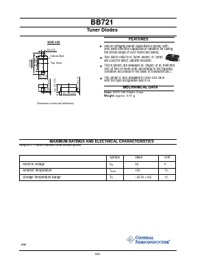 BB721 Datasheet PDF General Semiconductor