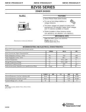 BZV55-C12 Datasheet PDF General Semiconductor