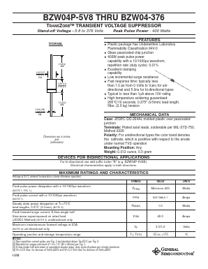 BZW04-70B Datasheet PDF General Semiconductor