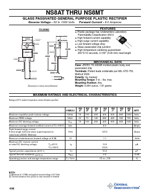 NS8AT Datasheet PDF General Semiconductor