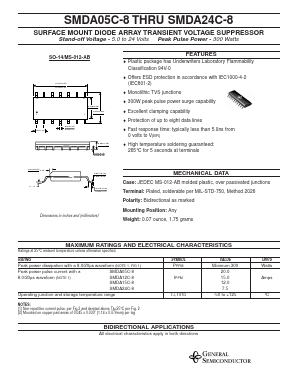 SMDA15C-8 Datasheet PDF General Semiconductor
