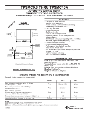 TPSMC33 Datasheet PDF General Semiconductor