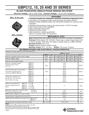 GBPC3510W Datasheet PDF General Semiconductor