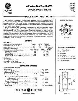 12AV6 Datasheet PDF General Electric Company