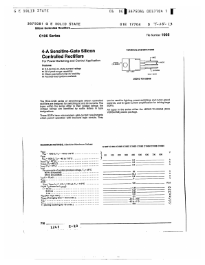 C106C Datasheet PDF GE Solid State
