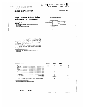 2N6704 Datasheet PDF GE Solid State