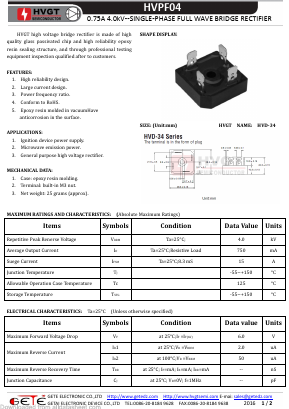 HVPF04 Datasheet PDF getedz electronics