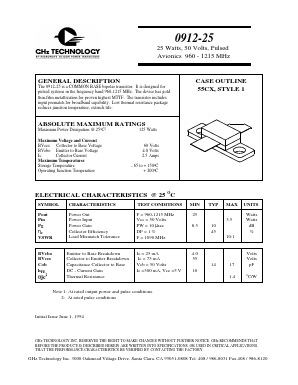 0912-25 Datasheet PDF GHz Technology
