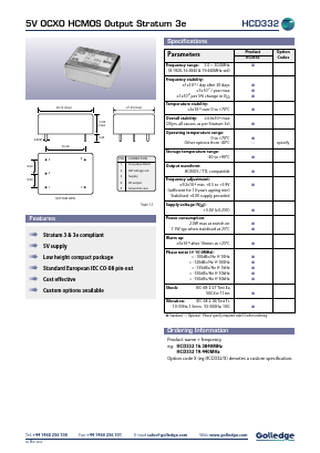 HCD332 Datasheet PDF Golledge Electronics Ltd