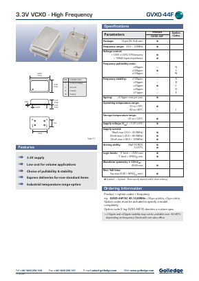 GVXO44 Datasheet PDF Golledge Electronics Ltd