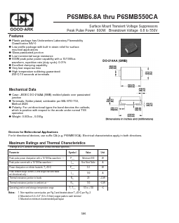 P6SMB100A Datasheet PDF GOOD-ARK