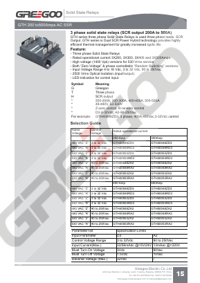 GTH40053RA2 Datasheet PDF GREEGOO Electric Co.,Ltd.