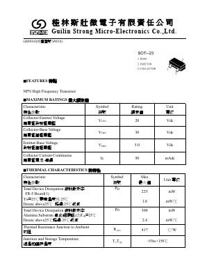 GM9018 Datasheet PDF Guilin Strong Micro-Electronics Co., Ltd.
