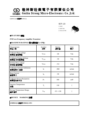GM9012 Datasheet PDF Guilin Strong Micro-Electronics Co., Ltd.
