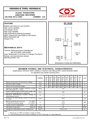 1N5402G-E Datasheet PDF Gulf Semiconductor