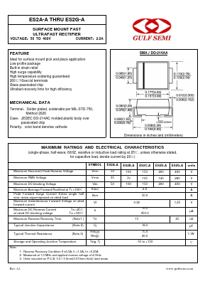 ES2A-A Datasheet PDF Gulf Semiconductor