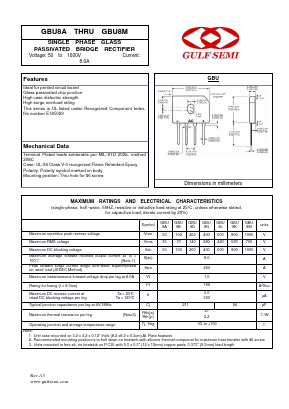 GBU8K Datasheet PDF Gulf Semiconductor