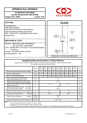 UF5403-E Datasheet PDF Gulf Semiconductor