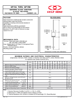 GP15D Datasheet PDF Gulf Semiconductor
