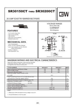 SR30200CT Datasheet PDF Goodwork Semiconductor Co., Ltd.