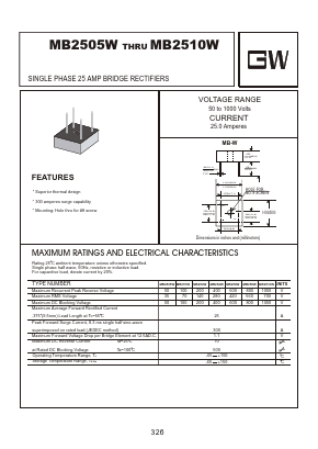 MB2510W Datasheet PDF Goodwork Semiconductor Co., Ltd.