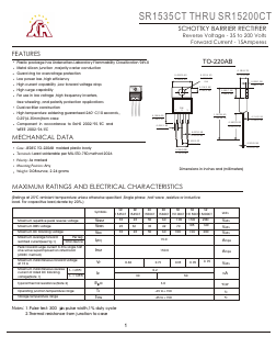SR1560CT Datasheet PDF Gaomi Xinghe Electronics Co., Ltd.