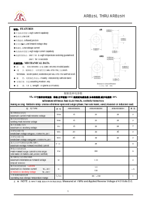 ARB25H Datasheet PDF Gaomi Xinghe Electronics Co., Ltd.