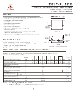SS24SMA Datasheet PDF Gaomi Xinghe Electronics Co., Ltd.