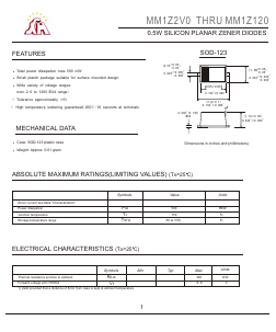 MM1Z2V0 Datasheet PDF Gaomi Xinghe Electronics Co., Ltd.